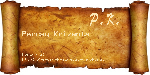 Percsy Krizanta névjegykártya